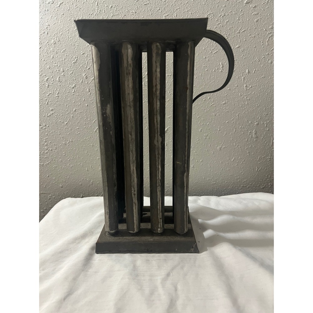 Metal Column Antique Candle Mold Dark Gray